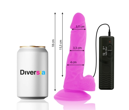 Diversia Flexible Vibrating Intimate Machine Purple 18 cm with Remote