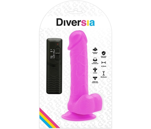 Diversia Flexible Vibrating Intimate Machine Purple 20.5cm Harness-Compatible