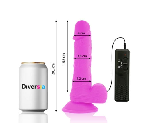 Diversia Flexible Vibrating Intimate Machine Purple 20.5cm Harness-Compatible