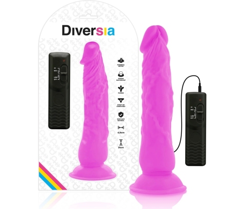 Diversia Flexible Vibrating Model Purple 21cm with Remote Control