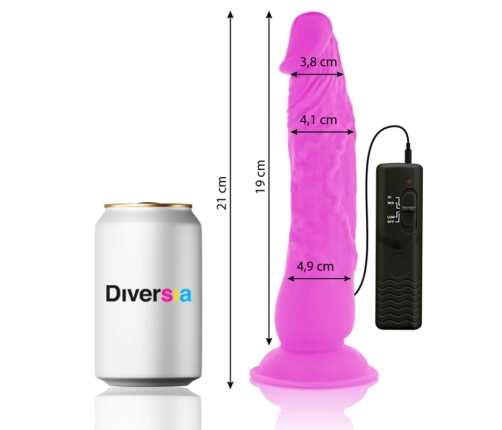 Diversia Flexible Vibrating Model Purple 21cm with Remote Control