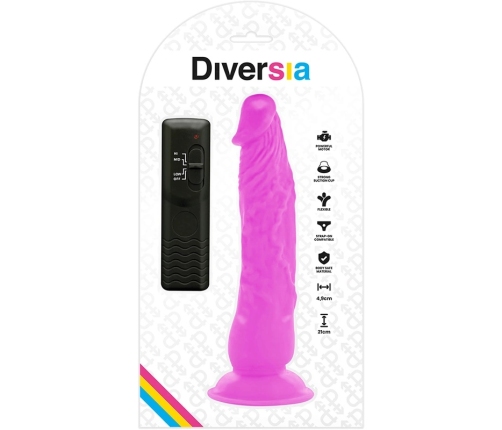 Diversia Flexible Vibrating Model Purple 21cm with Remote Control