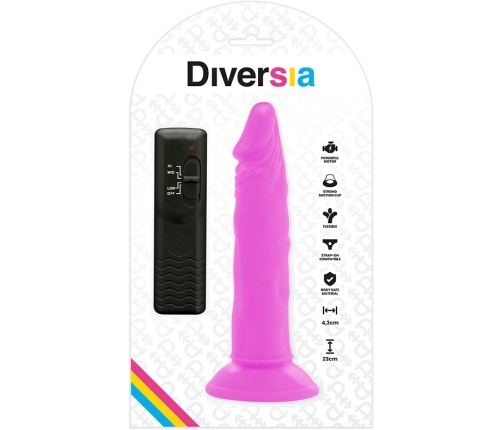 Diversia Flexible Vibrating Intimate Device Purple 23cm Harness-Compatible