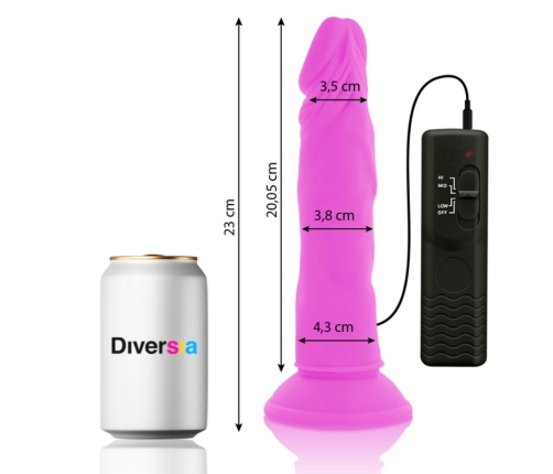 Diversia Flexible Vibrating Intimate Device Purple 23cm Harness-Compatible