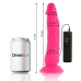 DIVERSIA - DILDO REALÍSTICO FLEXIBLE CON VIBRACIÓN ROSA 21 CM -O- 4.9 CM