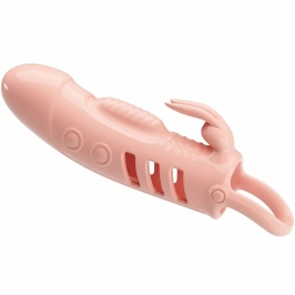 Pretty Love Sloane Natural Rabbit Extension Sleeve with Vibrating System