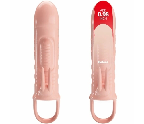 Pretty Love Sloane Natural Rabbit Extension Sleeve with Vibrating System