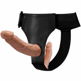 Baile Ultra Passionate Double Model with Adjustable Harness, Natural, TPR