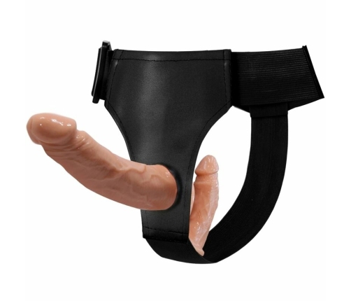 Baile Ultra Passionate Double Model with Adjustable Harness, Natural, TPR