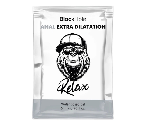 Black Hole Water-Based Gel Extra Dilatation 6 ml Single Dose Intimate Lubricant