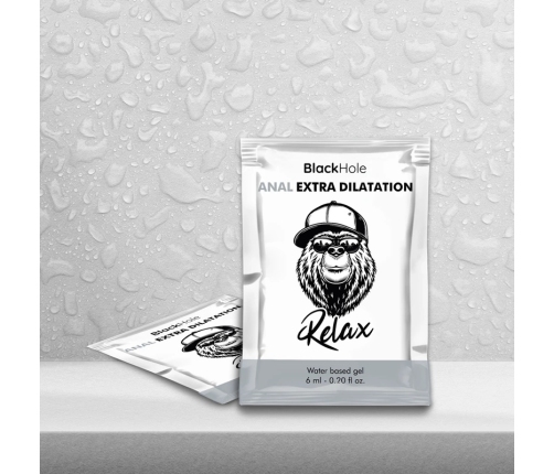 Black Hole Water-Based Gel Extra Dilatation 6 ml Single Dose Intimate Lubricant