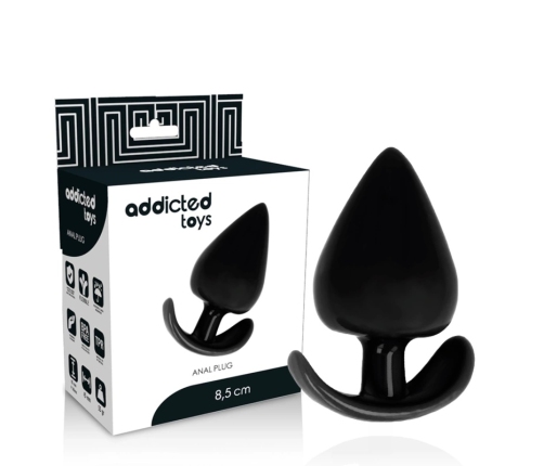 Addicted Toys Intimate Plug 8.5 cm - Flexible Ergonomic TPR, Black