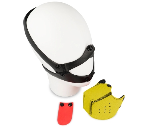 Ohmama Fetish Series Adjustable Dog Mask Yellow - Costume Accessory