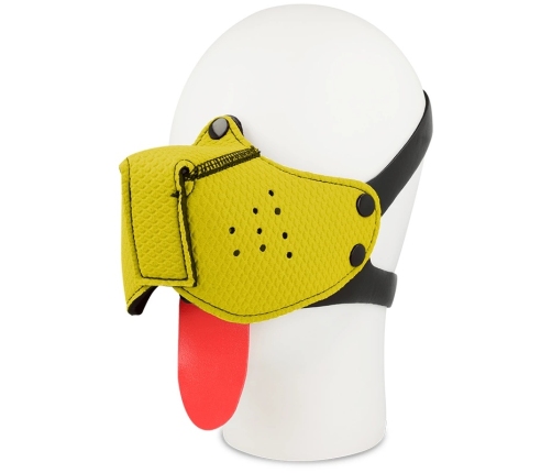 Ohmama Fetish Series Adjustable Dog Mask Yellow - Costume Accessory