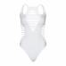 Leg Avenue Seamless Shredded Racerback Thong Bodysuit White One Size