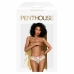Penthouse Adore Me Panties White S/M - Floral Lace, Elegant Bow Detail