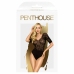 Penthouse All The Way Teddy Black XL - Elegant Bodysuit with Floral Pattern
