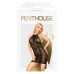 Penthouse Cautious Cat Elegant Lace Mini Dress S/M/L - Black Floral Design