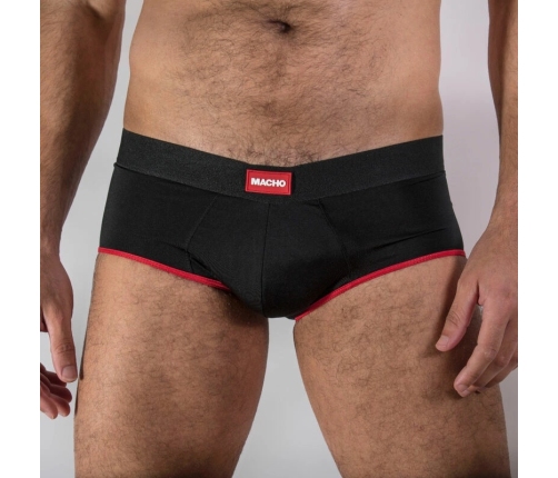 Macho MS24R Men's Briefs Dark Red S - Classic Fit, Breathable Lycra