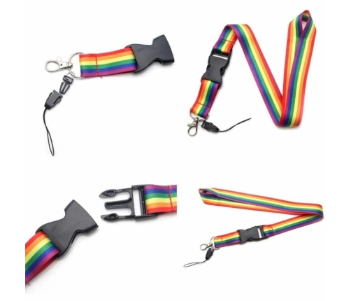 Diablo Picante PRIDE Rainbow Flag Lanyard - Multicolor Accessory