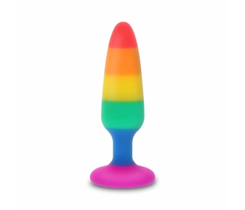 TOYJOY Pride Twink Silicone Plug Rainbow 8.5 cm Medium Size