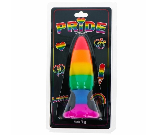 TOYJOY Hunk Rainbow Plug 10.5 cm - Silicone Pride Edition