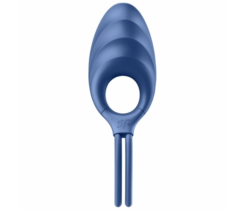Satisfyer Swordsman Adjustable Vibrating Ring Blue - Waterproof Silicone