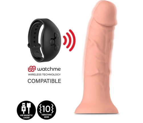 MYTHOLOGY Asher S Silicone Intimate Device, Skin Tone, WatchMe Compatible