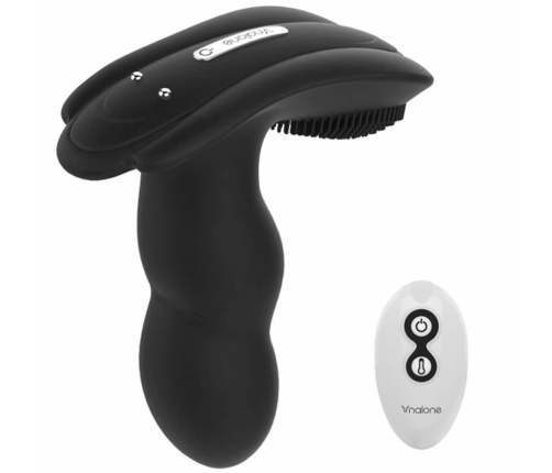 Nalone Loli Remote-Controlled Compact Massager Black Silicone