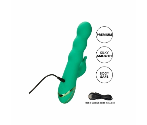 CalExotics Sonoma Satisfier Green Multi-Function Intimate Device Silicone