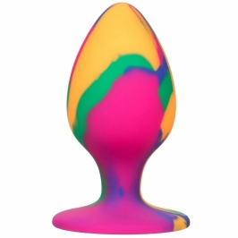 CalExotics Cheeky Large Plug Tie-Dye Silicone, Suction Cup, 9 cm