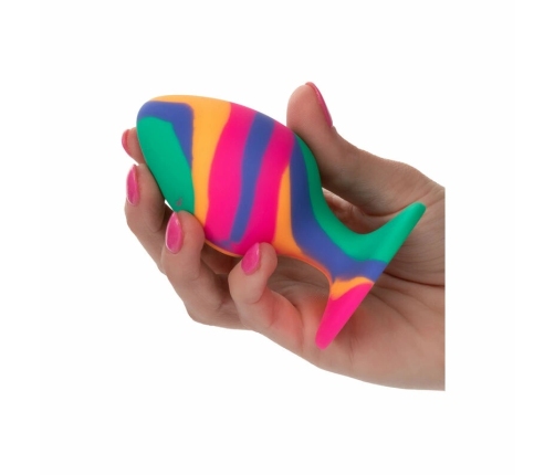 CalExotics Cheeky Large Plug Tie-Dye Silicone, Suction Cup, 9 cm