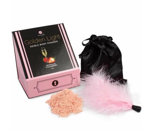 Secret Play Golden Light Kit Edible Powder Strawberry & Feather 40g