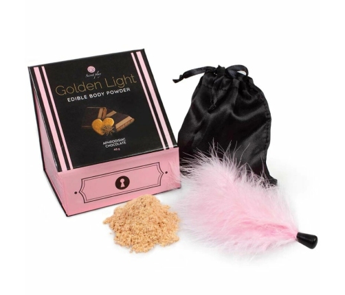 Secret Play Golden Light Edible Body Powder Kit Chocolate-Cinnamon 40g