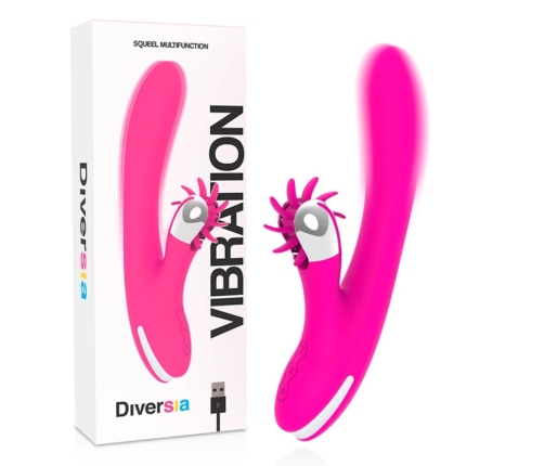 Diversia Bunny Vibrating 24 cm - Ergonomic Silicone Intimate Device USB