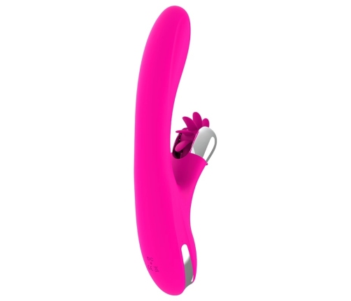 Diversia Bunny Waves 24 cm - Silicone Dual-Action Intimate Device USB Pink