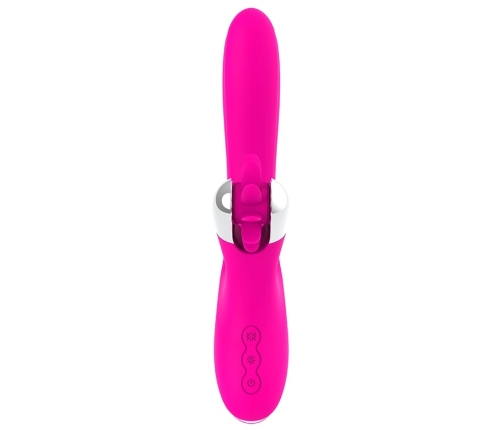 Diversia Bunny Waves 24 cm - Silicone Dual-Action Intimate Device USB Pink