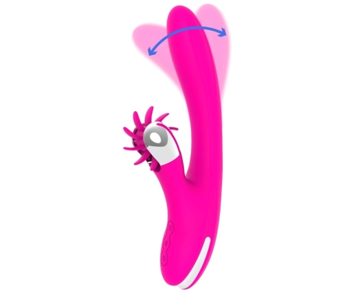 Diversia Bunny Waves 24 cm - Silicone Dual-Action Intimate Device USB Pink