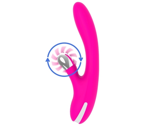 Diversia Bunny Waves 24 cm - Silicone Dual-Action Intimate Device USB Pink