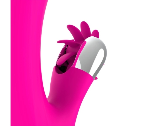 Diversia Bunny Waves 24 cm - Silicone Dual-Action Intimate Device USB Pink