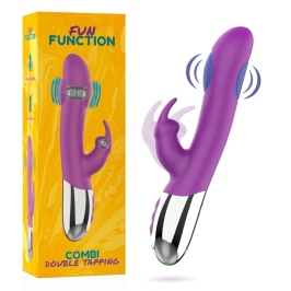 Fun Function Combi Double Tapping Intimate System, Dual Motor, Pink, 21 cm Fun Function Combi Double Tapping Intimate System, Dual Motor, Pink, 21 cm