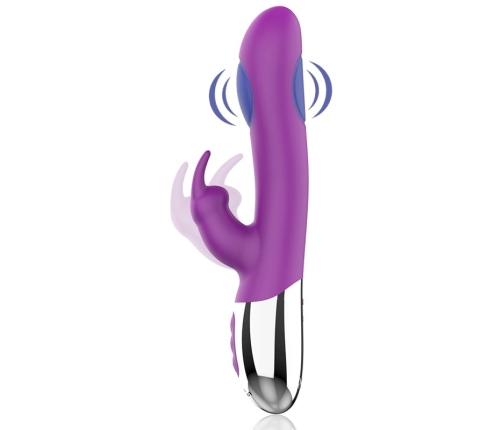 Fun Function Combi Double Tapping Intimate System, Dual Motor, Pink, 21 cm