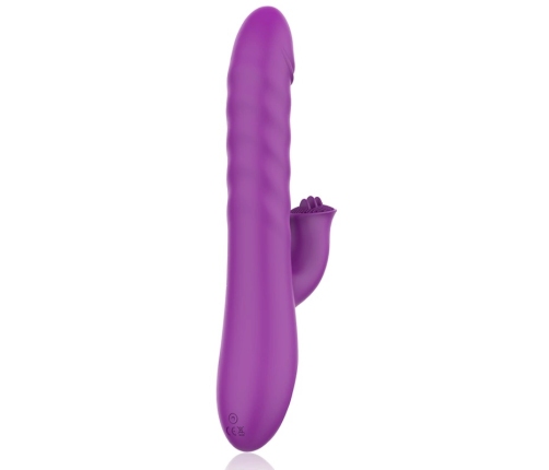 Fun Function Zenda Thruster & Rotation Dual-Action Silicone Device 24.5cm Purple