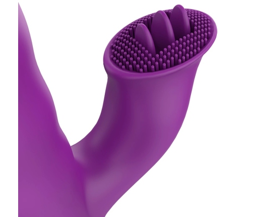 Fun Function Zenda Thruster & Rotation Dual-Action Silicone Device 24.5cm Purple
