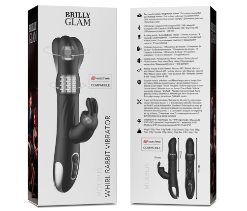 Brilly Glam Moebius Dual-Action Rotating Wireless Silicone Device, Purple