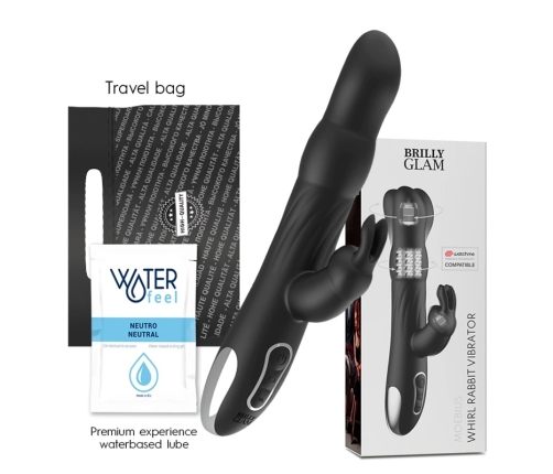 Brilly Glam Moebius Dual-Action Rotating Wireless Silicone Device, Purple