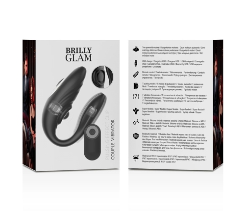 BRILLY GLAM Couple Remote Dual-Pulse Silicone Device, Waterproof, USB