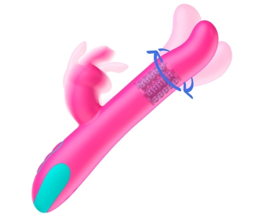 HAPPY LOKY Pluto Rotating Rabbit Intimate Device, Wireless, 24cm, Purple