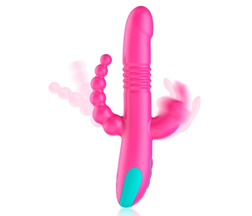 Happy Loky Donald Triple Action Intimate Device, Wireless, Blue, 24.5cm