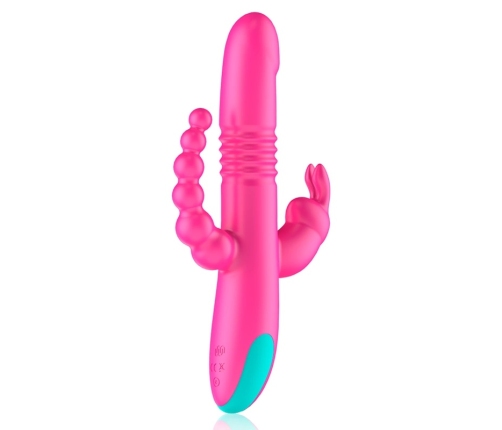 Happy Loky Donald Triple Action Intimate Device, Wireless, Blue, 24.5cm